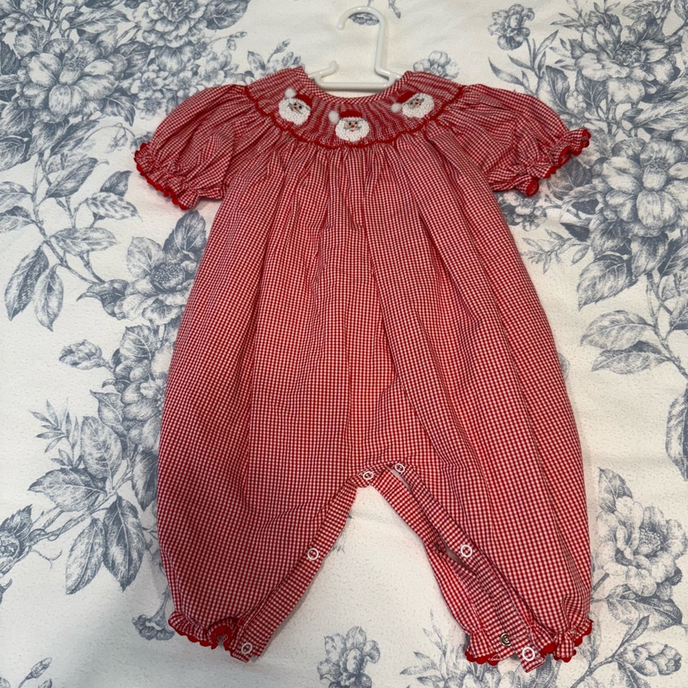 Red Gingham Santa Bodysuit